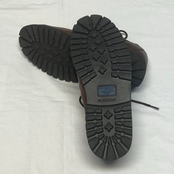 Dockers Brown Glacier Leather Lace-Up Slip Resistant Loafers 12 Stain Defender - Picture 13 of 13